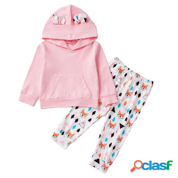 Conjunto de ropa casual de manga larga con estampado de
