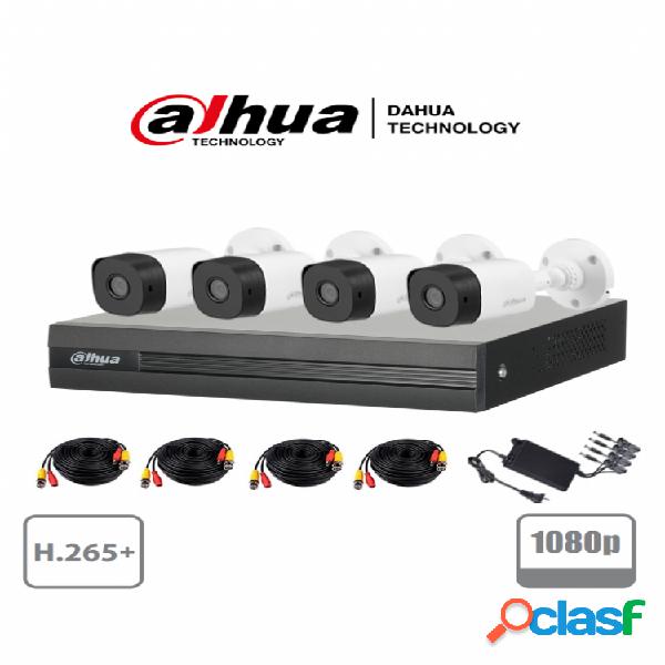 Dahua Kit de Vigilancia DH-XVR1B04H de 4 Cámaras Bullet y 4
