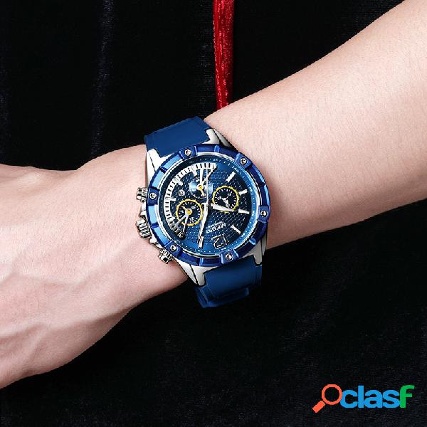 Fashion Sport Reloj de cuarzo Luminous Chronograph