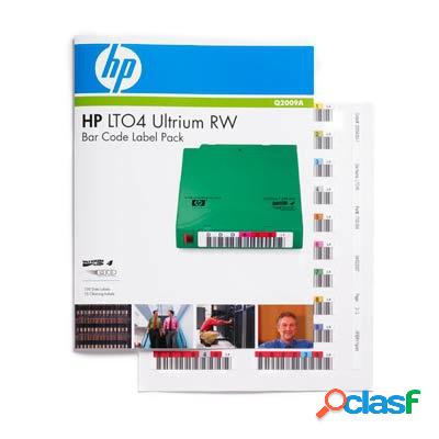 HP Paquete de Códigos de Barras HP LTO-4 Ultrium RW, 100