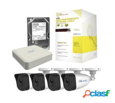 Hikvision Kit de Vigilancia KHL4B/1TB de 4 Cámaras IP y 4