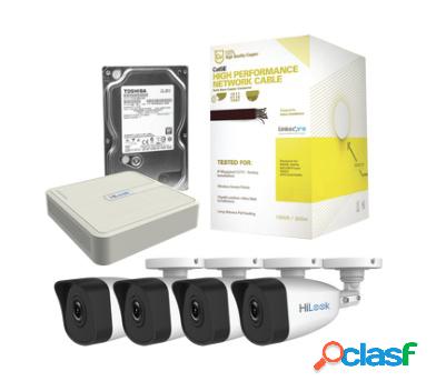 Hikvision Kit de Vigilancia KHL4B/1TB de 4 Cámaras IP y 4