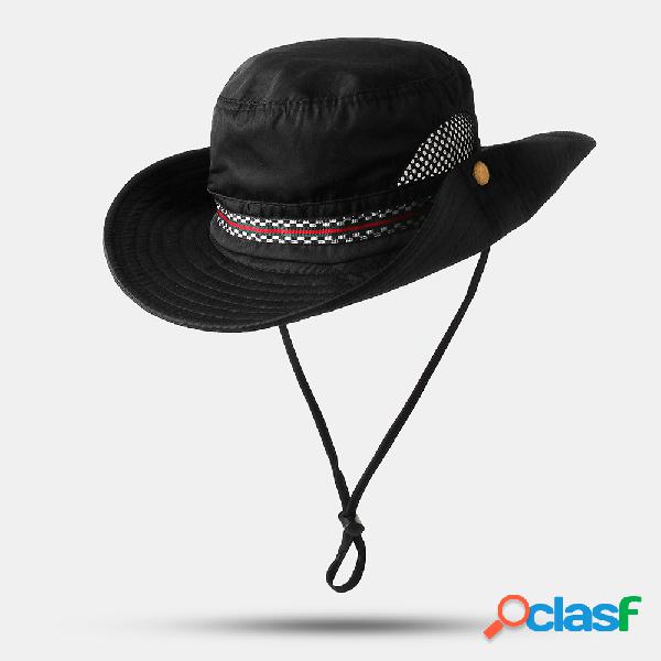 Hombre Womans Canvas Visor Bucket Fisherman Sombrero Correa