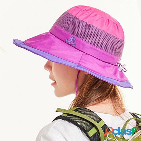 Hombres Mujer Sunscreen Summer Bucket Sombrero al aire libre