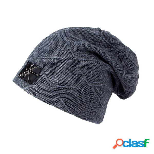 Hombres Solid Stripe Plus Velvet American Flags Knitted