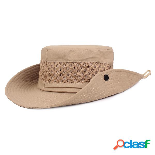 Hombres Verano Color sólido Poliéster Visor Bucket