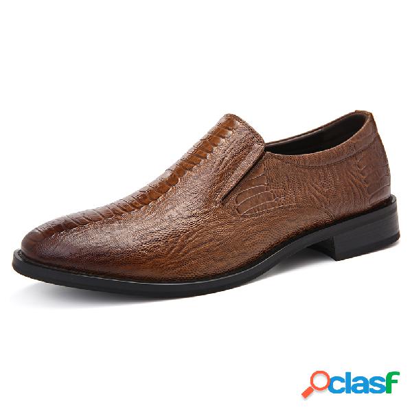 Hombres con estilo de cocodrilo Patrón Slip On Formal