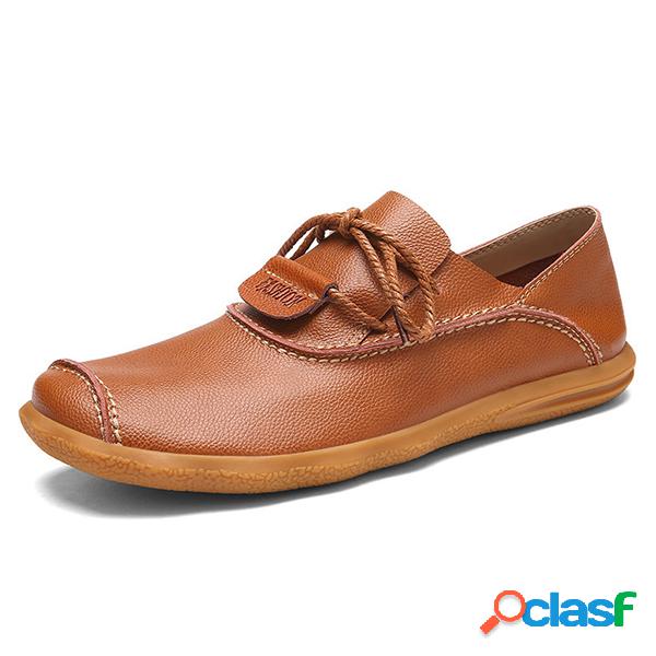 Hombres de costura suave resistente al desgaste Soft Lace Up