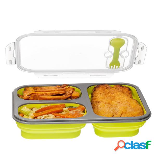 Horno microondas plegable Bento Silicona Lunch Caja