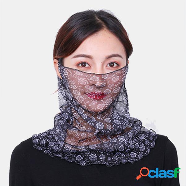 Impresión floral transpirable Máscaras Cuello Protección