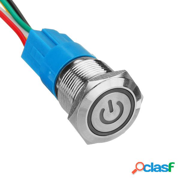 Interruptor de botón de bloqueo automático de metal de 19