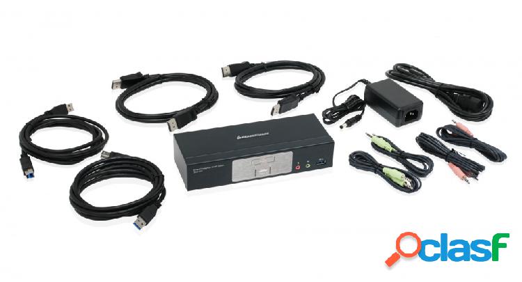 Iogear Switch KVM GCS1932, 2 Puertos USB/DisplayPort