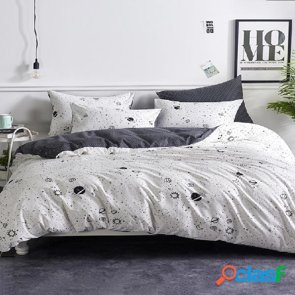 Juego de ropa de cama impresa Ropa de cama de tres piezas de