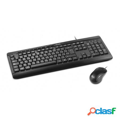 Kit de Teclado y Mouse Klip Xtreme DeskMate, Alámbrico,