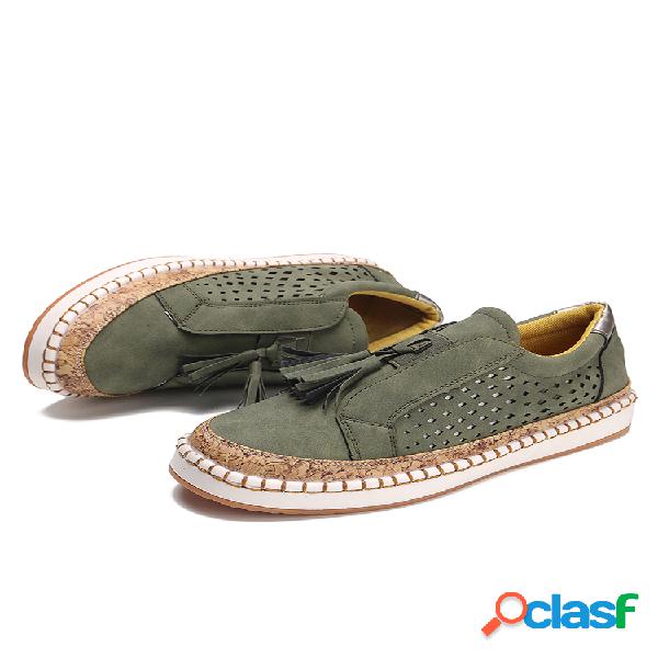 LOSTISY Plus Talla Mujer Mocasines planos informales
