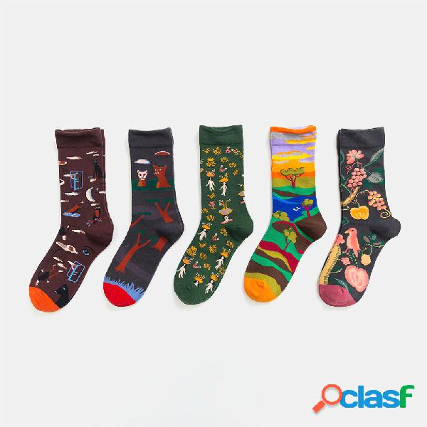 Literatura y arte Moda francesa calcetines Personalidad