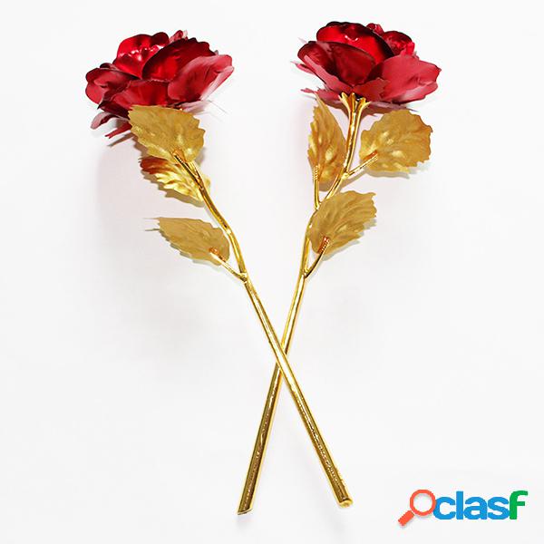 Lámina de oro de 24 quilates Rosa Regalo romántico del