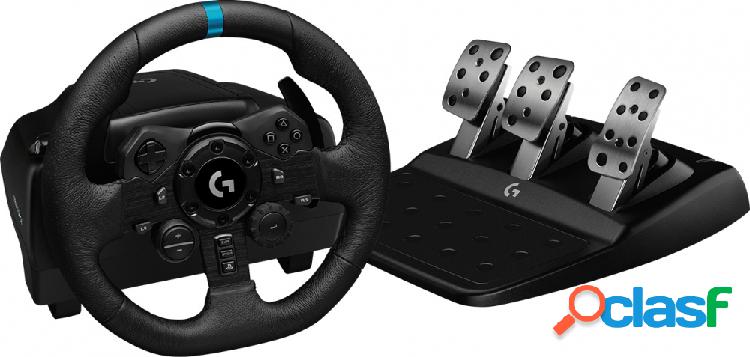 Logitech Volante + Pedales G923, Alámbrico, USB, Negro,