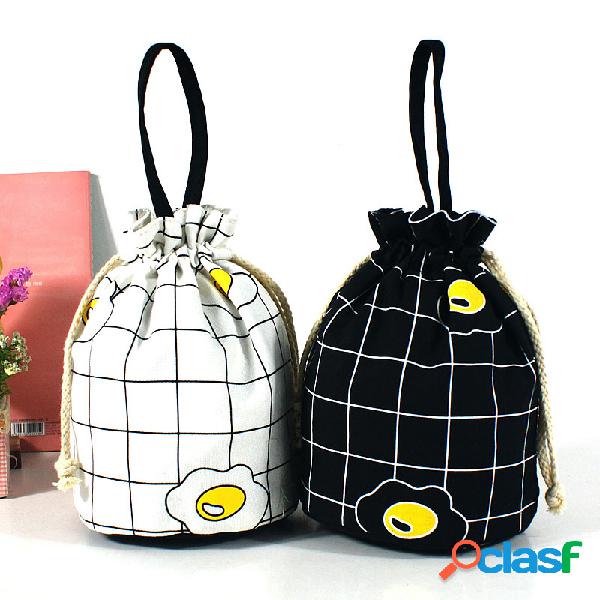Lona dibujos animados creativo Bucket Bolsa String Bolsa
