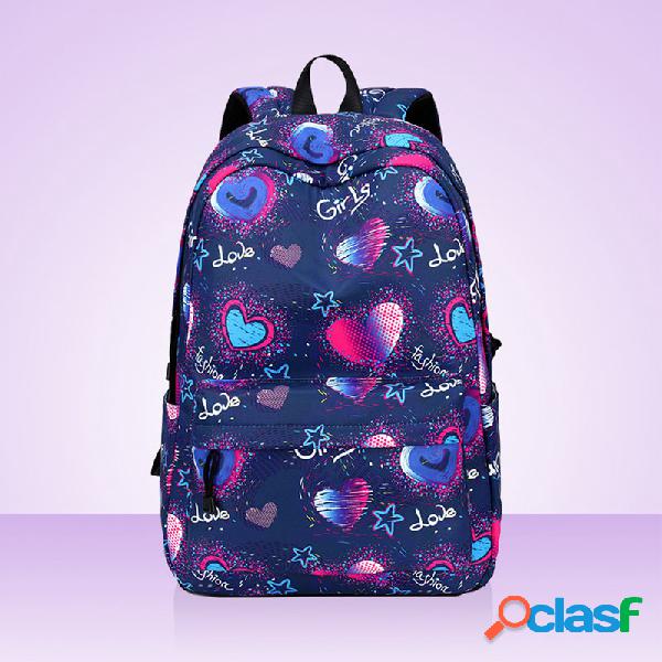 Love Patrón Escuela Bolsa 15.6 '' Mochila para portátil