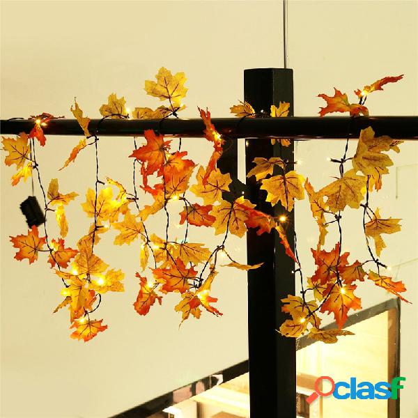 Luz de cadena de hadas interior en forma de hojas de otoño