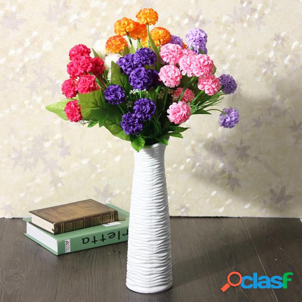 Margarita artificial Crisantemo Flores de seda Ramo floral 8