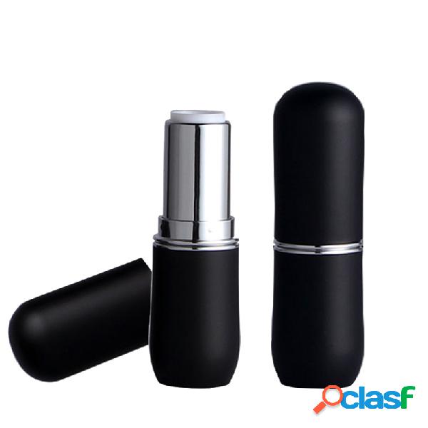 Matt Black Empty Lipstick Tubo Recargable Lip Gloss Balm