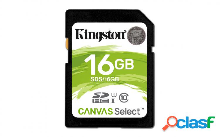 Memoria Flash Kingston Canvas Select, 16GB SDXC UHS-I Clase