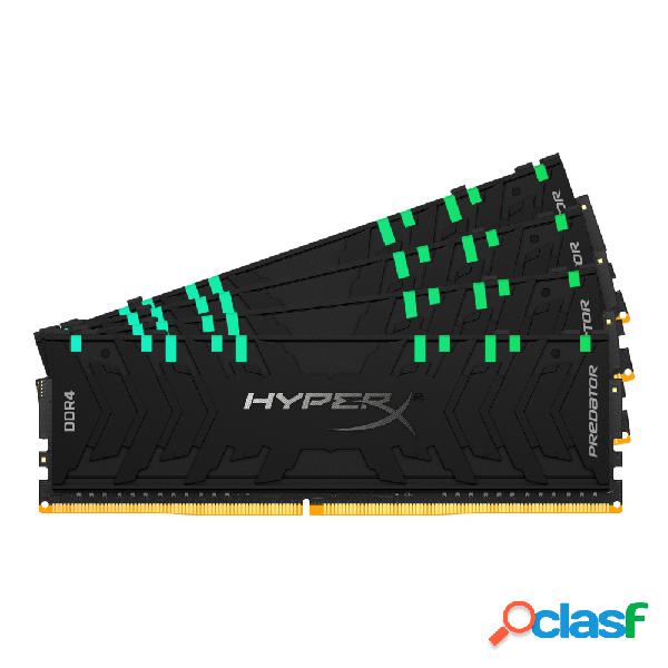 Memoria RAM HyperX Predator RGB DDR4, 3000MHz, 64GB (4 x