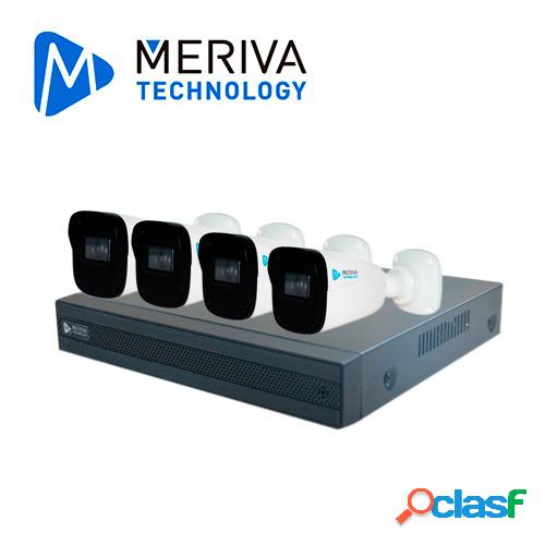 Meriva Technology Kit de Vigilancia MNVR-1644-4PKIT de 4