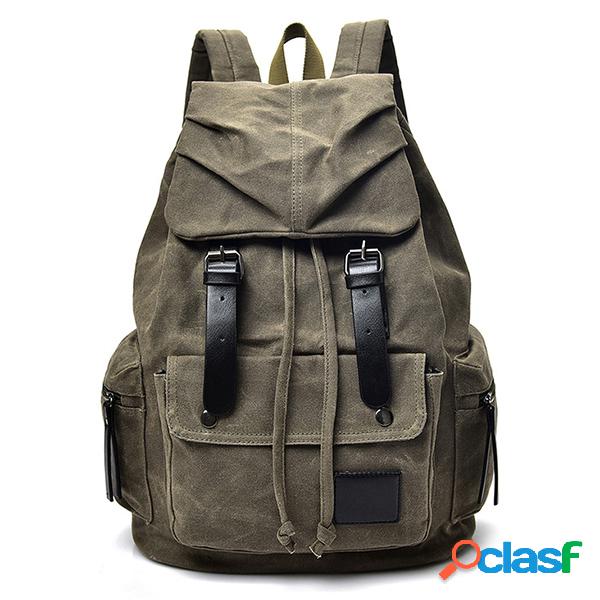 Mochila de viaje al aire libre impermeable y lisa vintage de