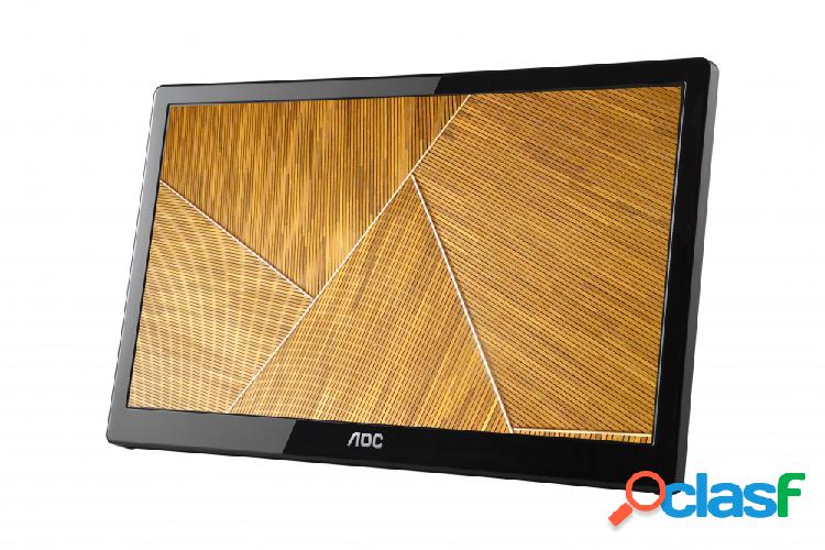 Monitor AOC E1659FWU LED 15.6", HD, Widescreen, Negro