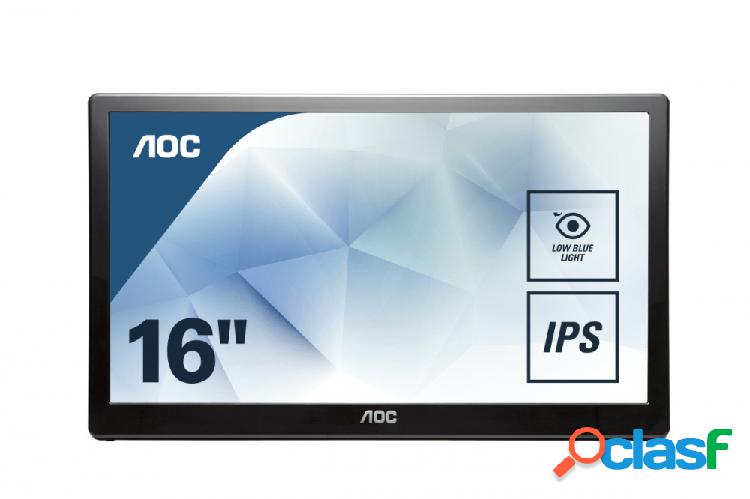 Monitor AOC Style-line LCD 15.6", Full HD, Widescreen,