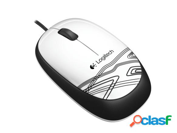 Mouse Logitech Óptico M105, Alámbrico, USB, Blanco