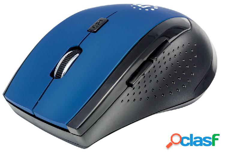 Mouse Manhattan Óptico 179294, RF Inalámbrico, 1600 DPI,