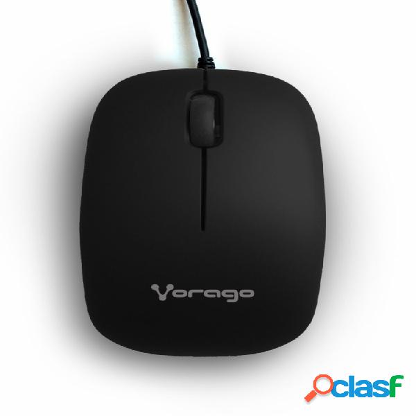 Mouse Vorago Óptico MO-206, Alámbrico, USB, 2400DPI, Negro