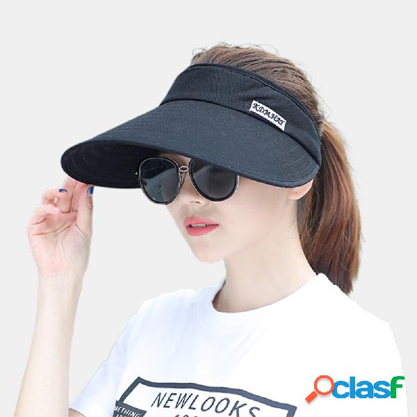 Mujer Big Brim Empty Top Sun Sombrero Sunscreen Sombrero