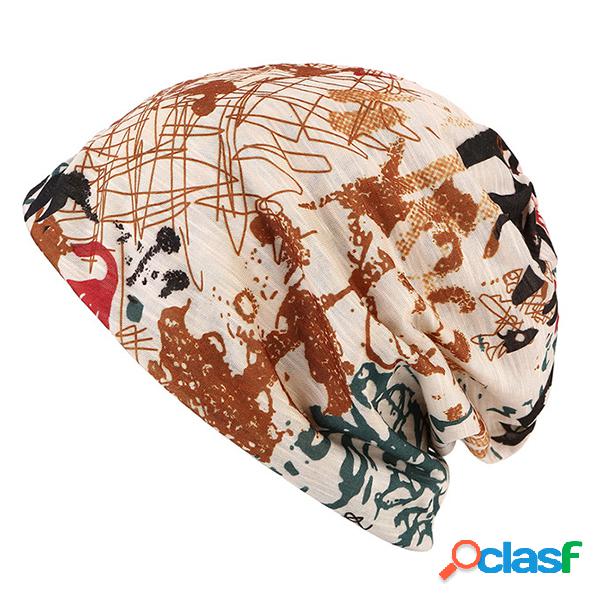 Mujer Graffiti Skullies Beanies Cap Viaje Caliente Cómodo