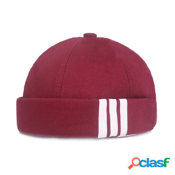 Mujer Hombre Cráneo Gorras Retro Brimless Hats Casual