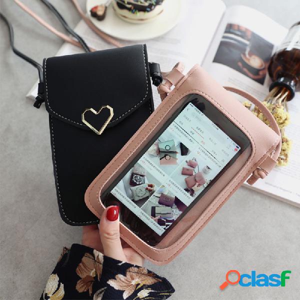 Mujer Love Patrón Soporte de tarjeta de pantalla táctil