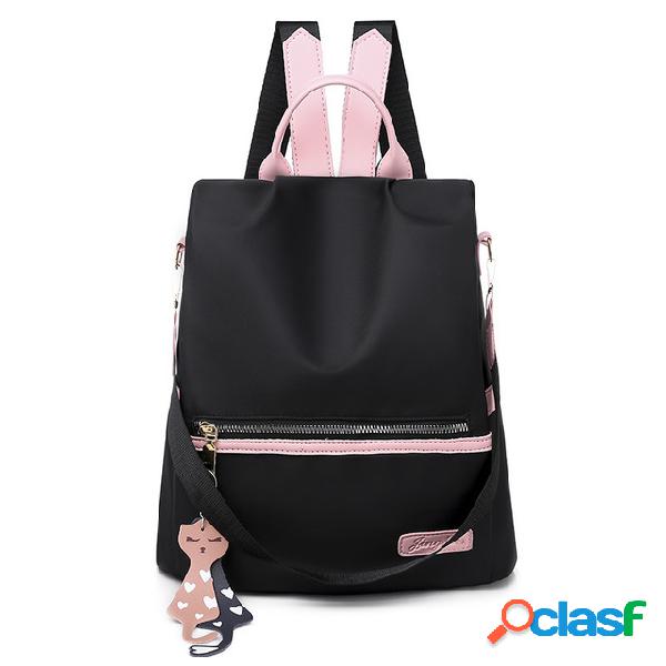 Mujer Mochila Oxford de gran capacidad antirrobo de tela