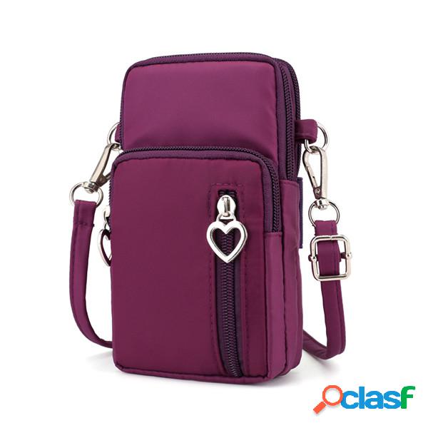 Mujer Nylon Crossbody resistente al agua Bolsa Teléfono