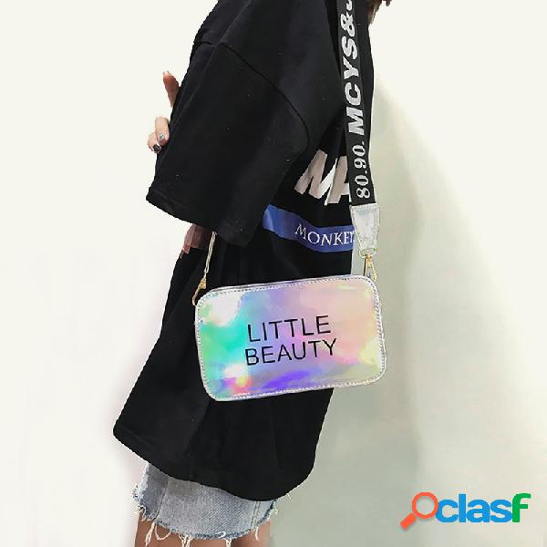 Mujer PU Letter Printing Hip-hop Chest Bolsa Crossbody Bolsa