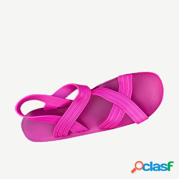 Net Red Jelly Playa Sandalias Mujer Casual Estudiantes Moda