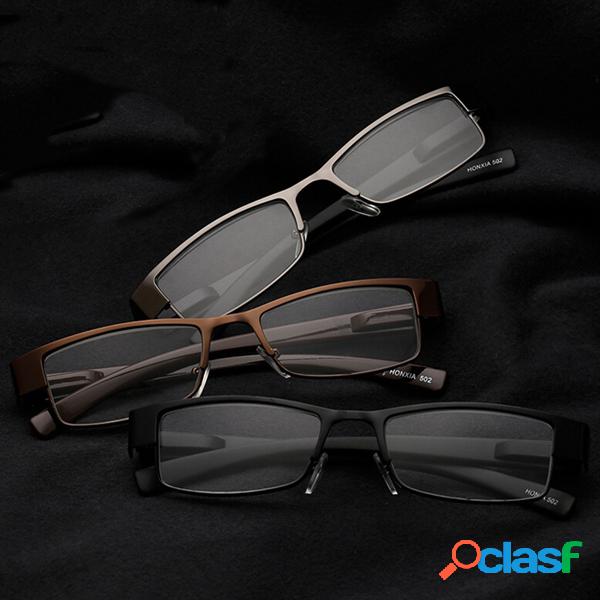 Nueva lectura Gafas Resina de marco metálico para ancianos