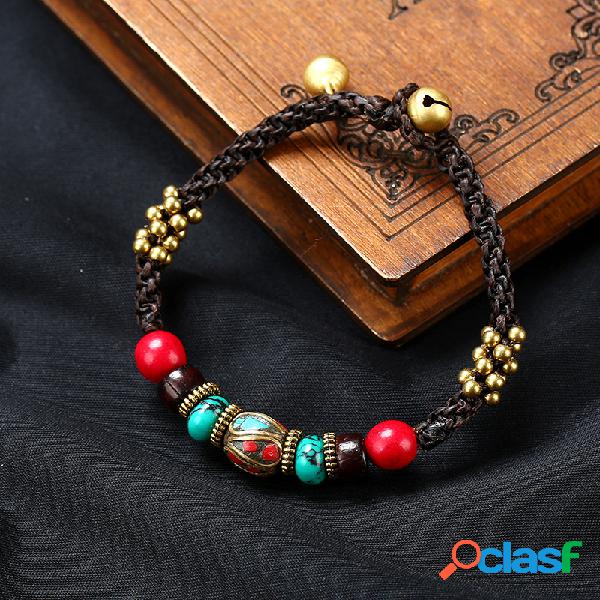 Original étnico hecho a mano exótico nepalí Bead Cuerda
