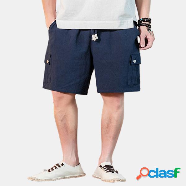 Overol de hombre Lino Casual Playa Pantalones cortos