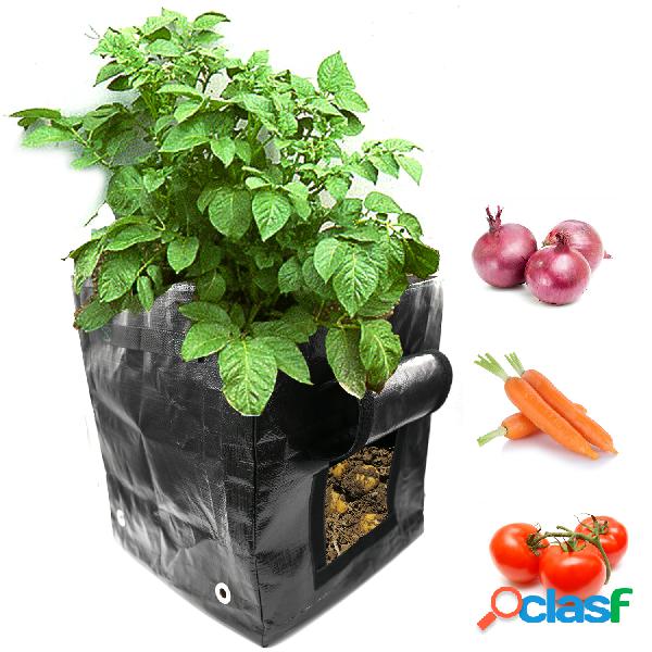 Patata negra Planta Cultivo Bolsa Cubo de jardín cuadrado