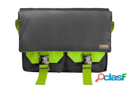 Perfect Choice Maletín de Poliester 15.6'' Verde/Plata