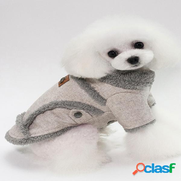 Pet Perro Fleece Cuello Abrigo de invierno cálido Puppy